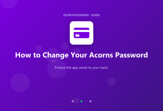 How to change an Acorns password