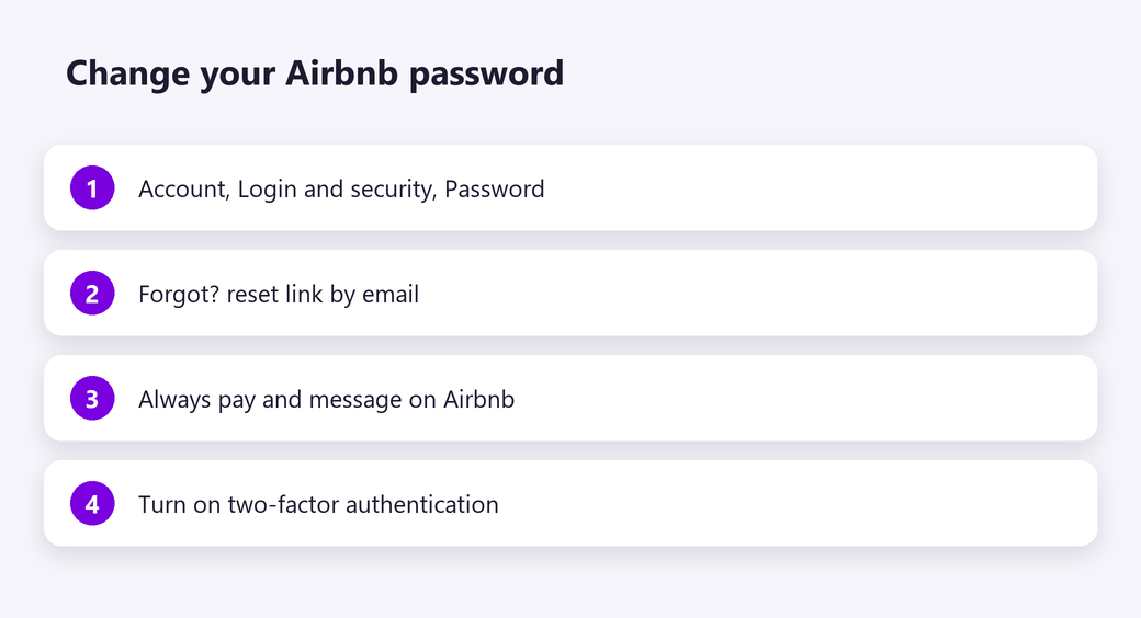 Change your Airbnb password