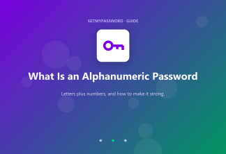 What an alphanumeric password is and how to create one