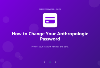 How to change an Anthropologie password