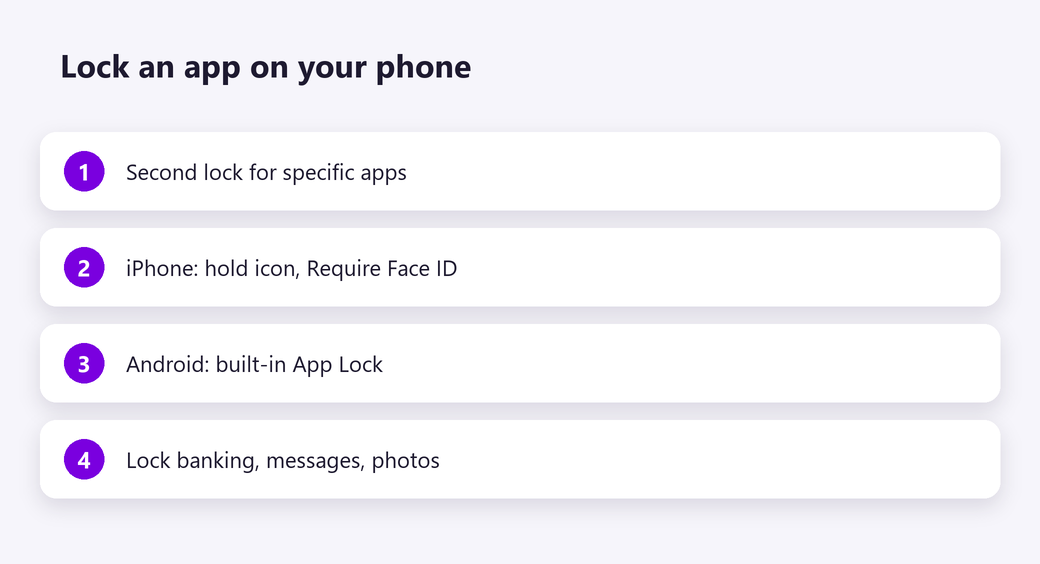Lock an app on your phone