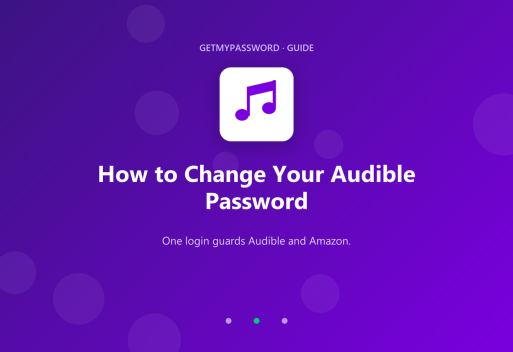How to change an Audible password
