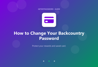 How to change a Backcountry password