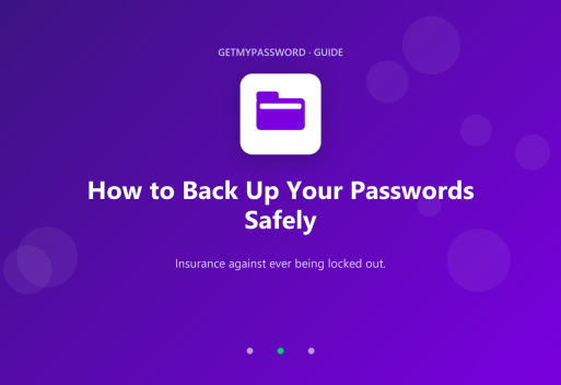 How to back up your passwords safely