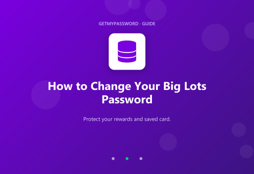 How to change a Big Lots password