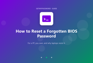 How to reset a forgotten BIOS password