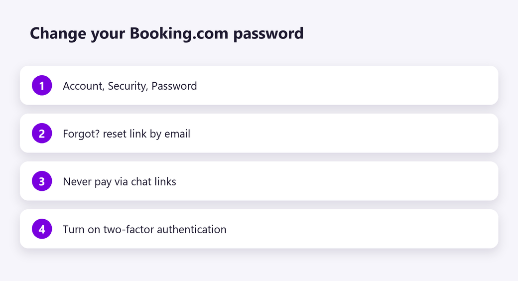 Change your Booking.com password
