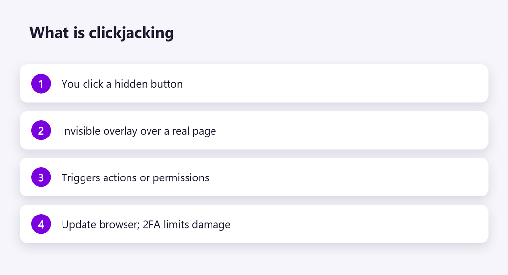 What is clickjacking