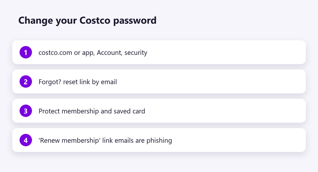 Change your Costco password
