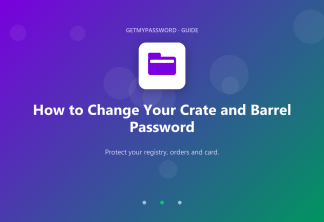 How to change a Crate and Barrel password