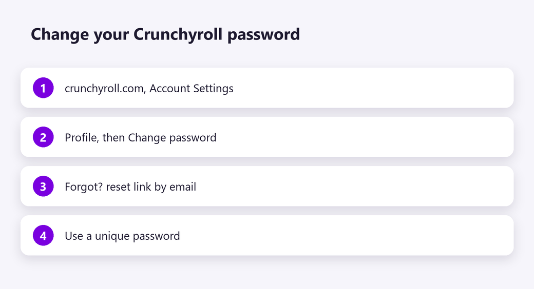 Change your Crunchyroll password