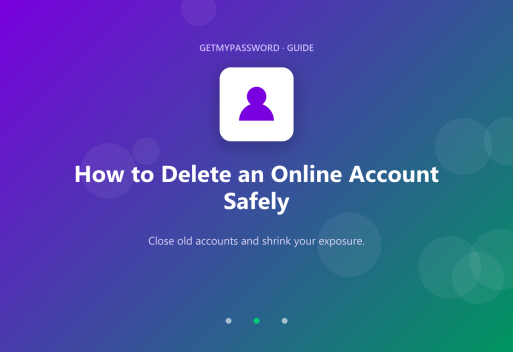 How to delete an online account safely