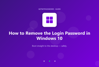 How to remove the login password in Windows 10