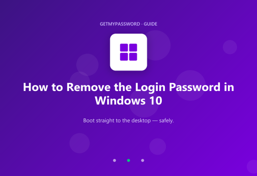 How to remove the login password in Windows 10