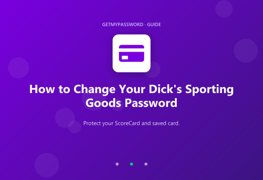 How to change a Dick's Sporting Goods password