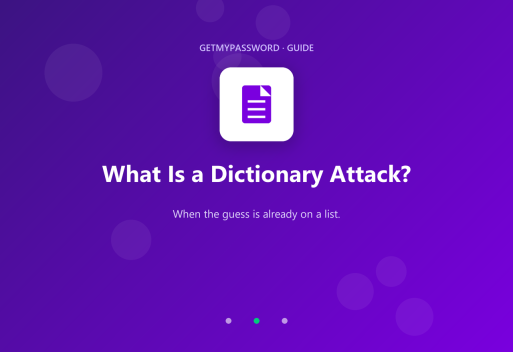 What is a dictionary attack