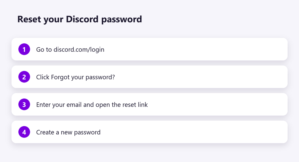 Reset your Discord password