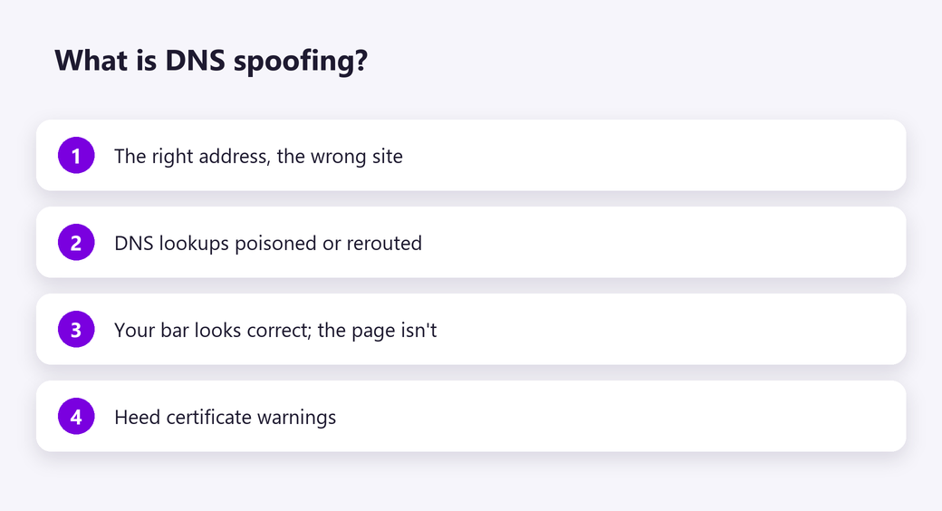 What is DNS spoofing?