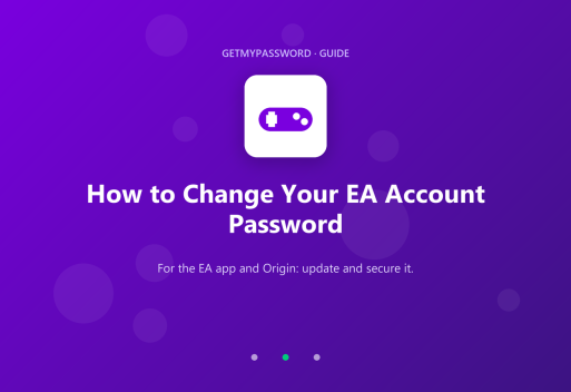 How to change an EA account password