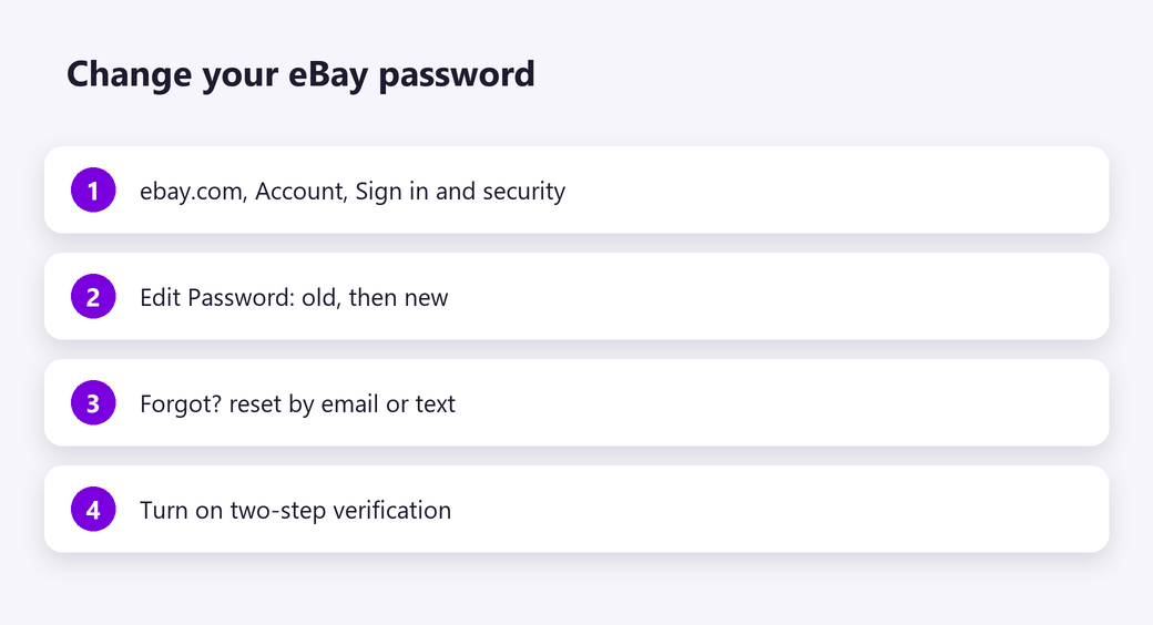 Change your eBay password