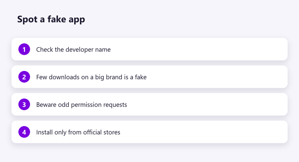 Spot a fake app