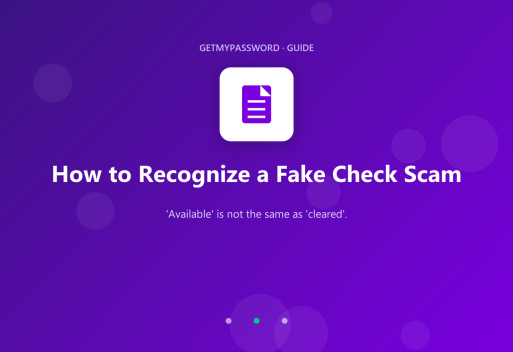 How to recognize a fake check scam