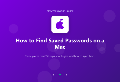 How to find saved passwords on a Mac