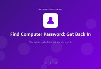 How to reset a forgotten computer login password