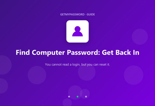 How to reset a forgotten computer login password