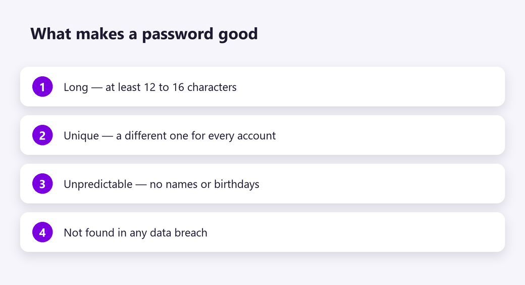 What makes a password good