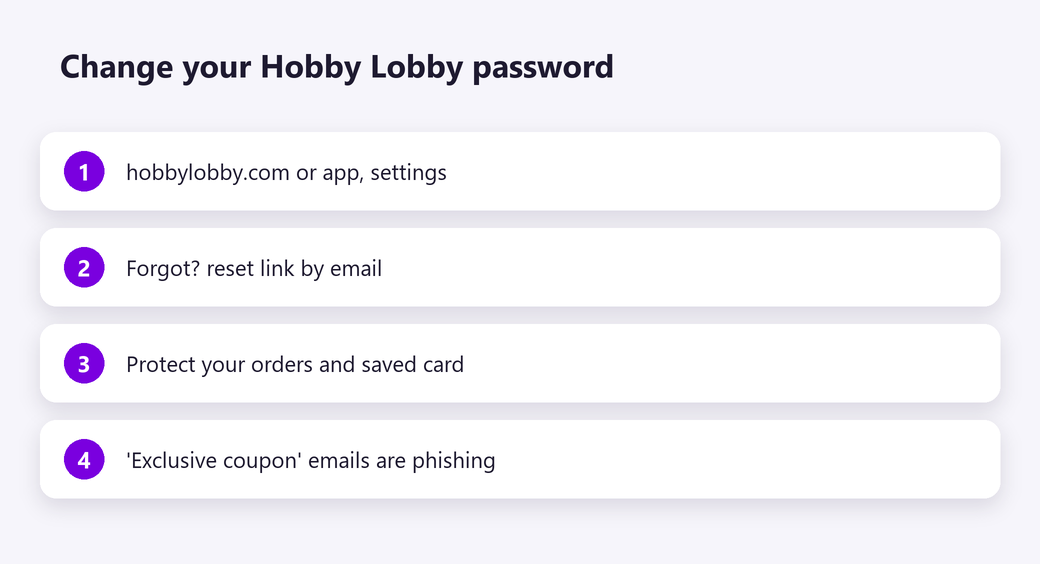 Change your Hobby Lobby password