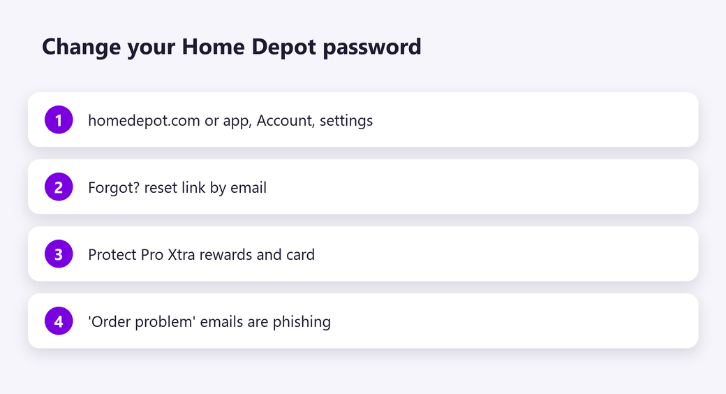Change your Home Depot password