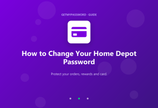How to change a Home Depot password