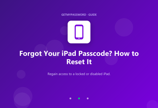 How to reset a forgotten iPad passcode