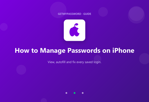 How to manage saved passwords on an iPhone