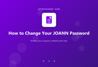 How to change a JOANN password