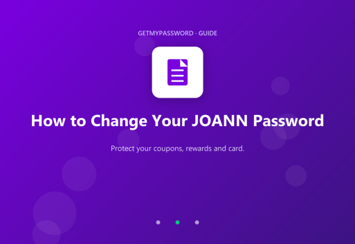 How to change a JOANN password