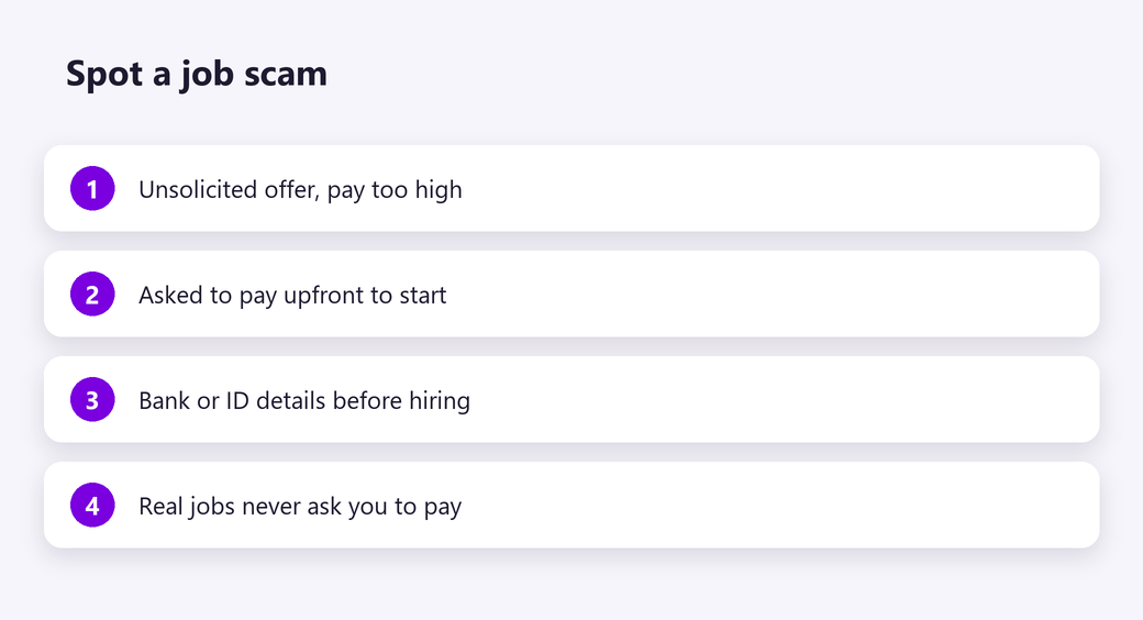Spot a job scam