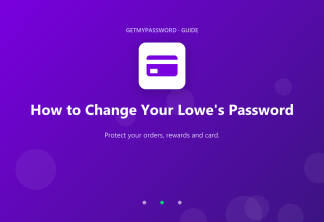 How to change a Lowe's password