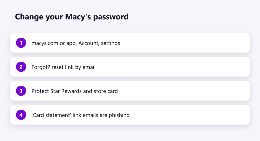 Change your Macy's password