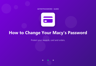 How to change a Macy's password