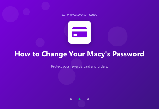 How to change a Macy's password
