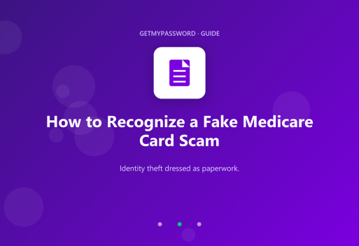 How to recognize a fake Medicare card scam