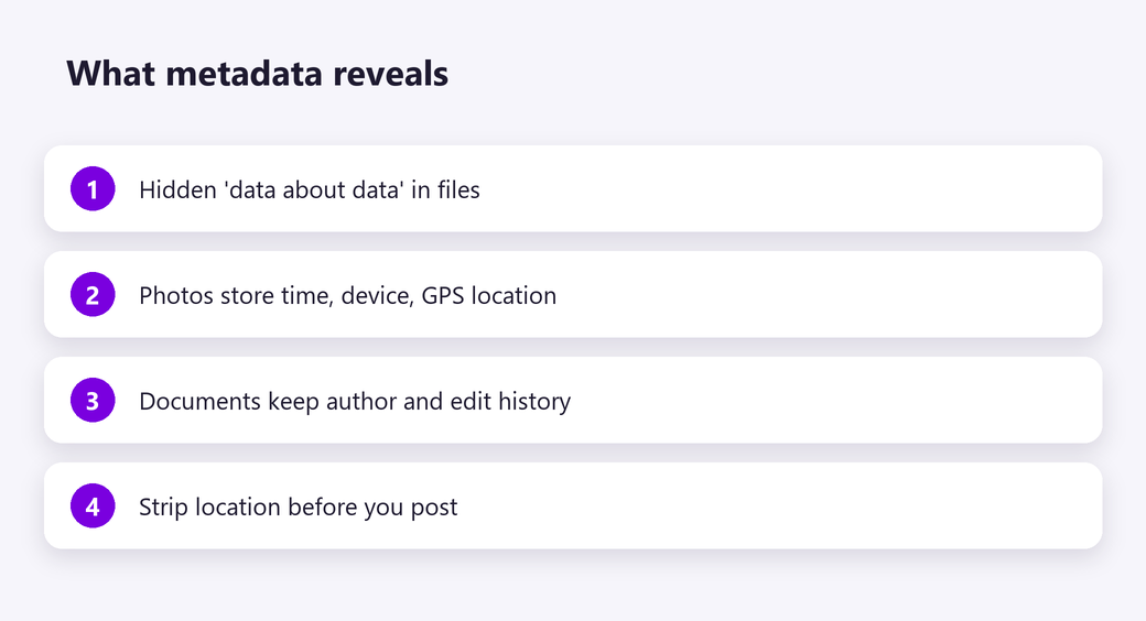 What metadata reveals