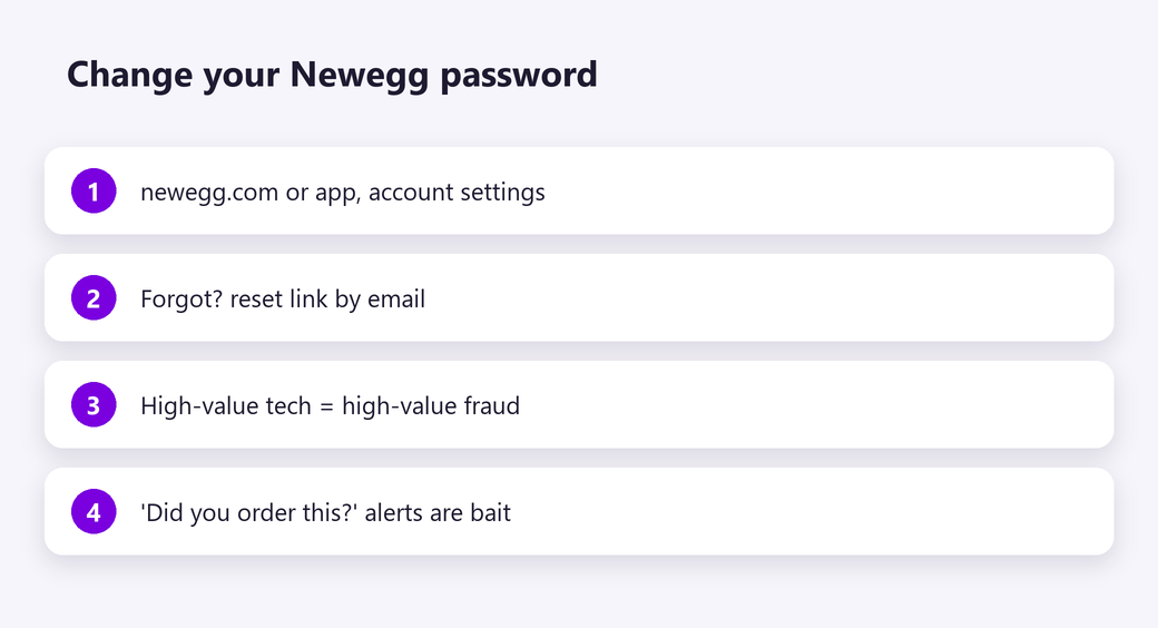 Change your Newegg password