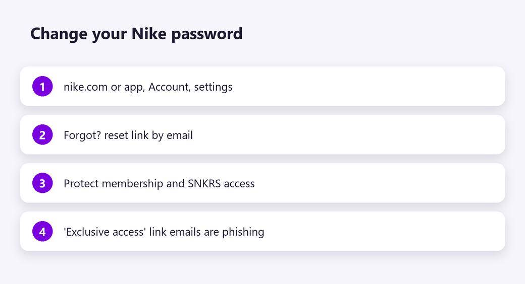 Change your Nike password