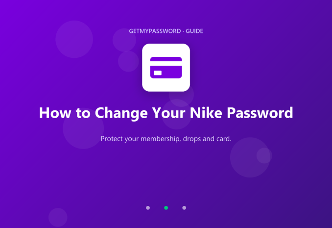 How to change a Nike password
