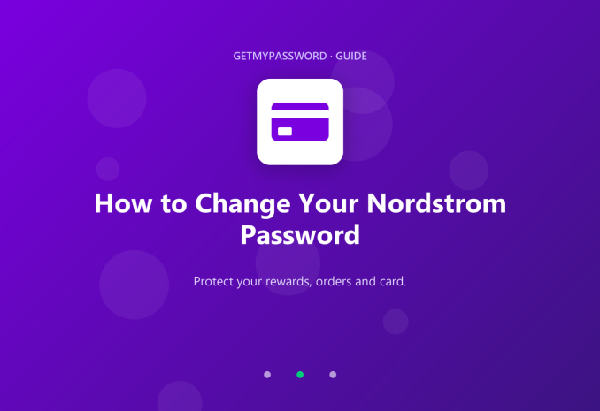 How to change a Nordstrom password