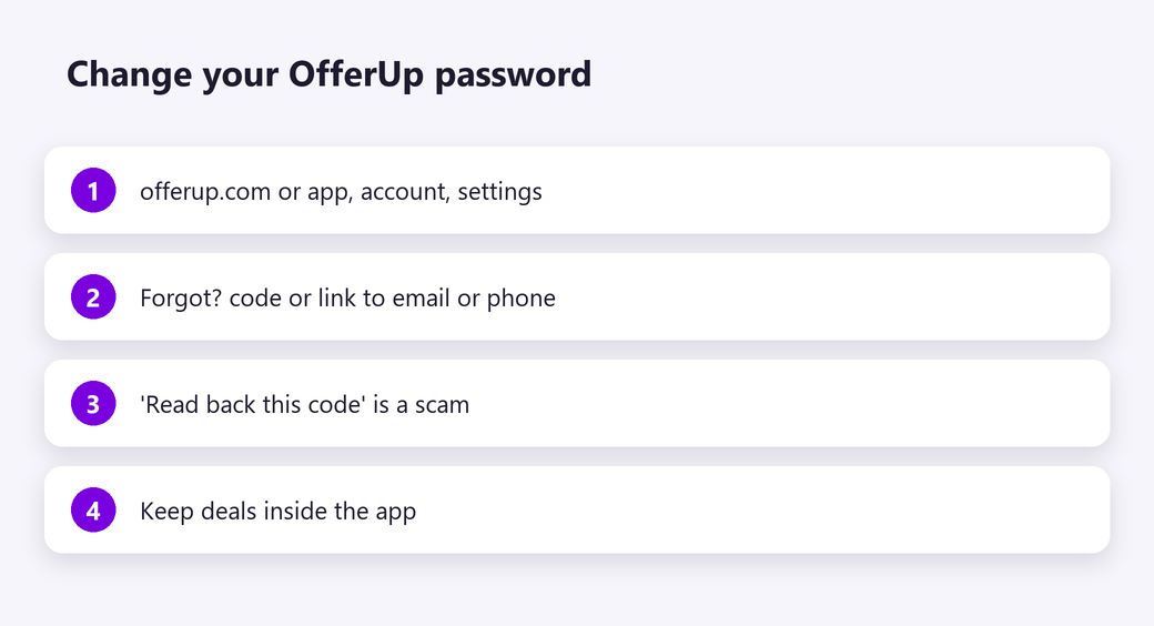 Change your OfferUp password