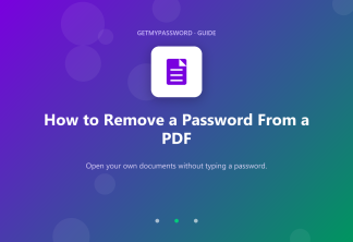 How to remove a password from a PDF